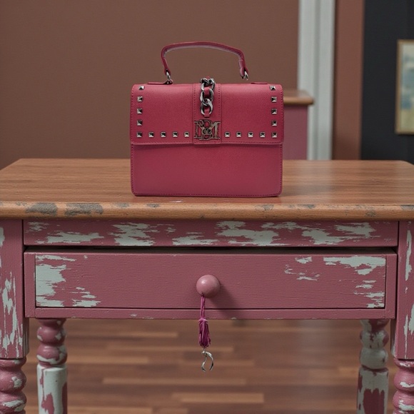 Badgley Mischka Handbags - BADGLEY MISCHKA BORDEAUX VEGAN LEATHER HANDBAG